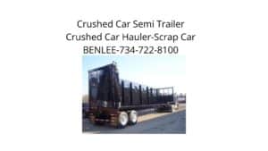 Crushed car trailer for sale