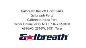 Galbreath roll off truck rollers 381AO