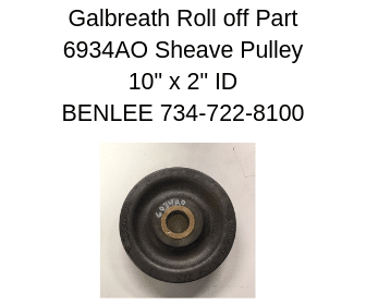 Galbreath 6934AO 10" x 2" ID pulley