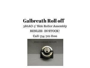 Roll off truck roller. Galbreath 386AO